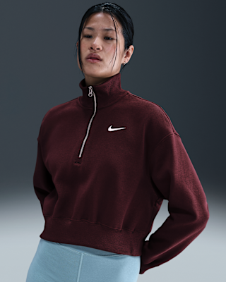 その他 Nike FW25 HALF ZIP PHOENIX FLEECE OS (HJ0931 063) Nike Sportswear Phoenix Fleece 1/2 Zip Cropped Sweatshirt